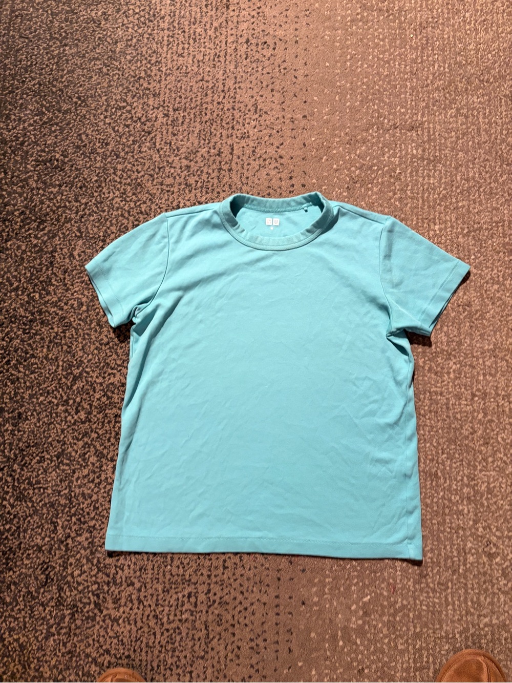 Uniqlo U cotton teal t shirt